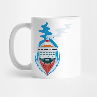 Passenger Ship Front Retro Mug